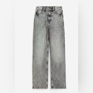 GRAY WIDE ULTRA HIGH JEANS
